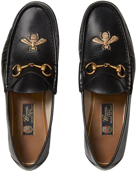 black gucci loafers with bees|Gucci women's suede loafers.